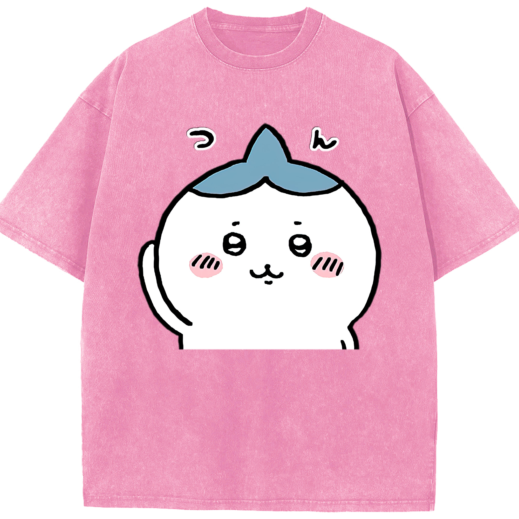 （画像用） ちいかわ ハチワレ Chii-kawa hachiware 綿100% ヴィンテージ風 半袖Tシャツ（フロントプリント）